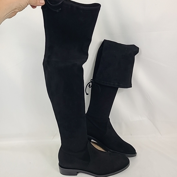 NEW Stuart Weitzman Women Jocey City Black Suede Over-The-Knee Boot Sz 6 $950 - Picture 1 of 12